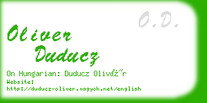 oliver duducz business card